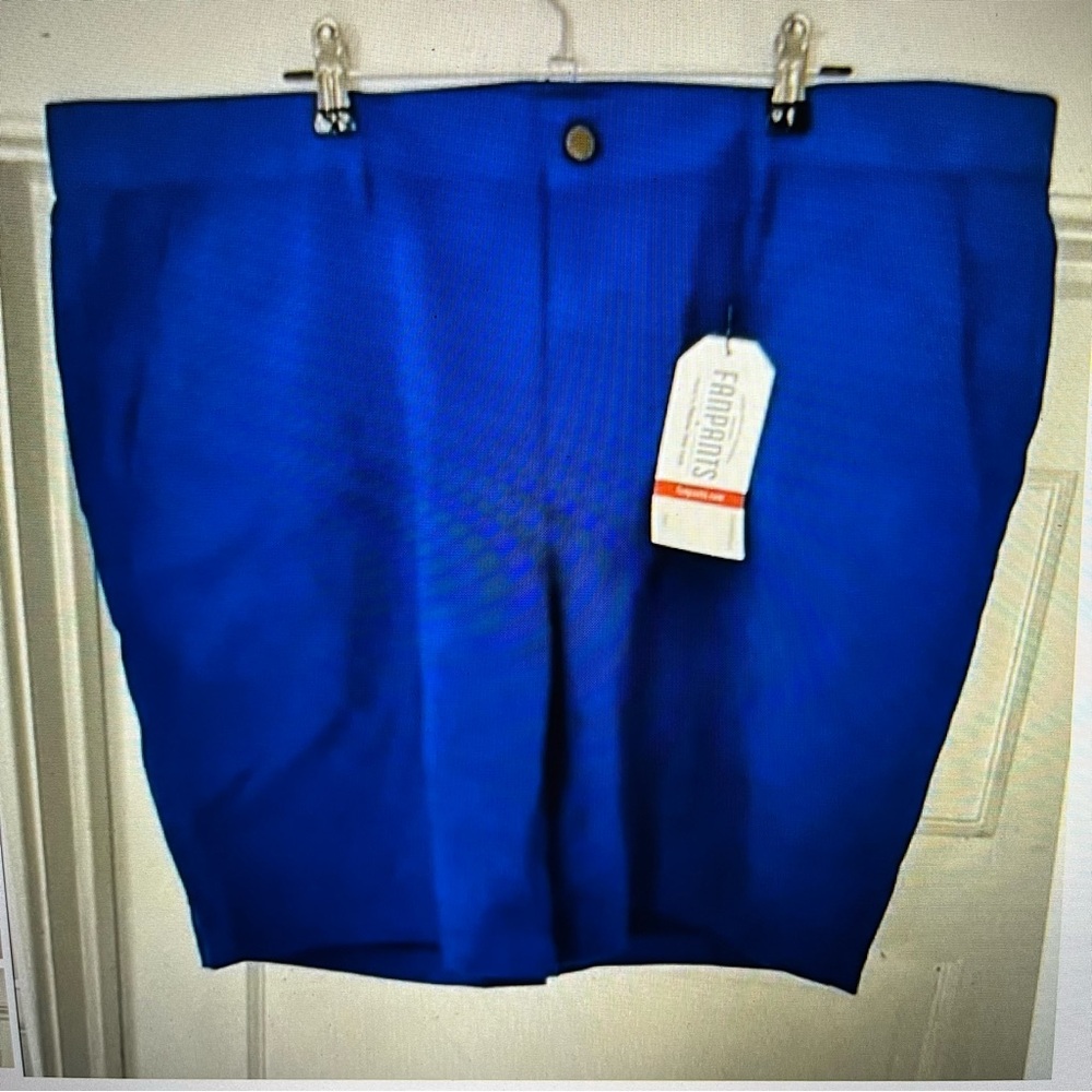 Fanpants Mens 40 Short Blue Sport Golf Tailgate Leisure Chino Cotton Casual NWT